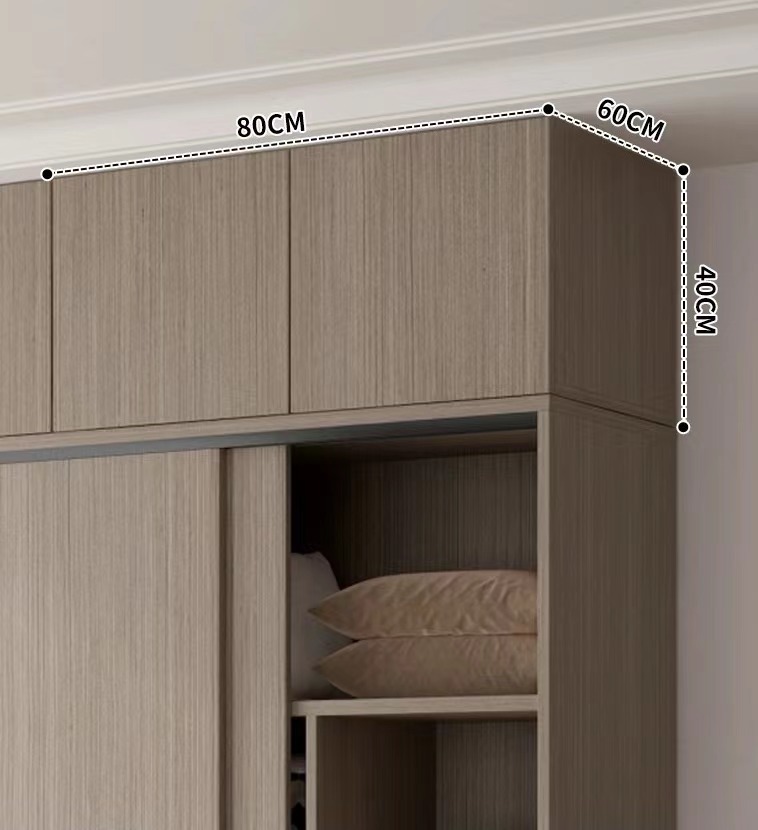 Closet de madera con puertas corredizas