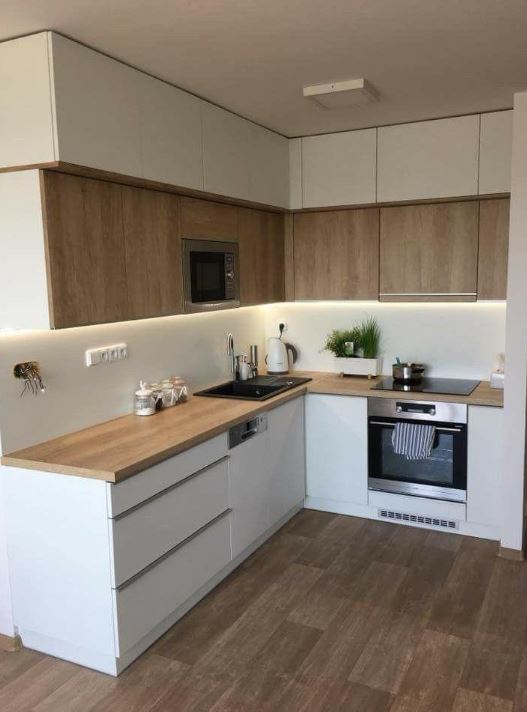 Cocina moderna en L para apartamento VIS