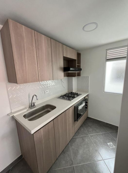 Cocina integral compacta para apartamento