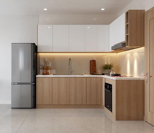 Cocina moderna a medida para apartamento